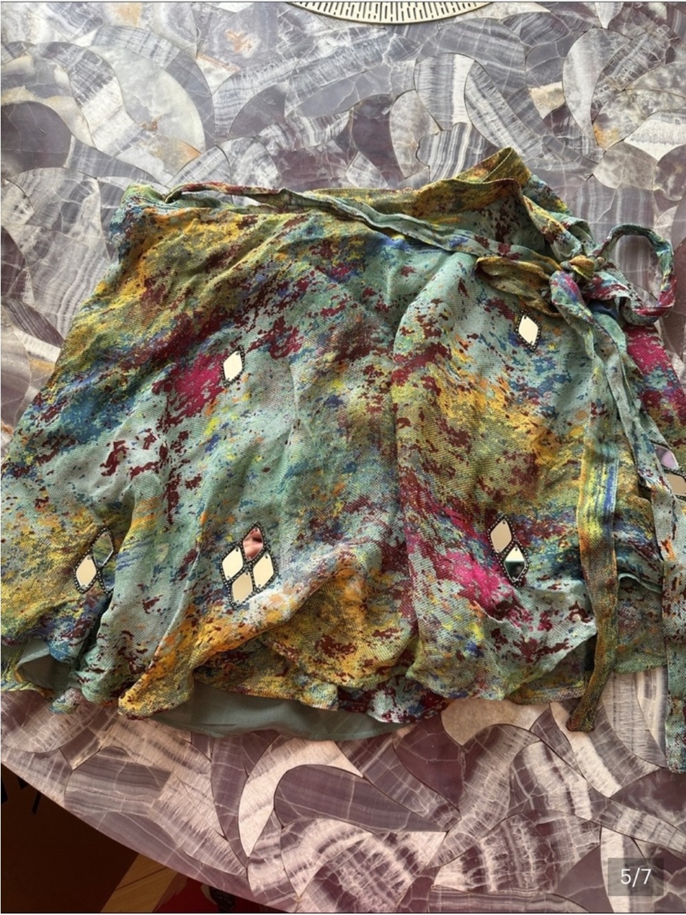 ZARA MULTI COLOR DRAPED SET - Picture 6 of 8